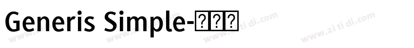 Generis Simple字体转换